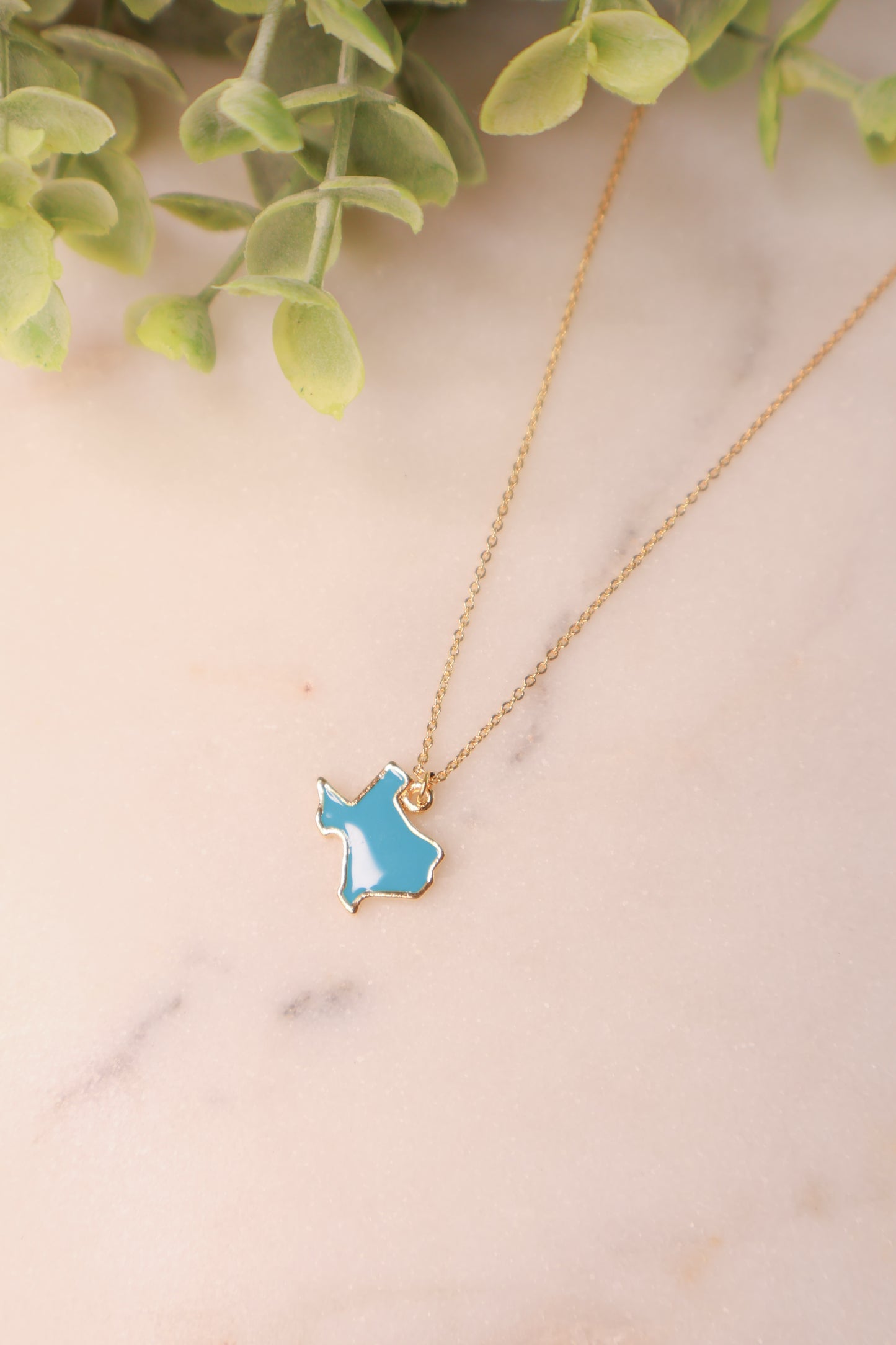 Skyline Blue & Gold Texas Necklace