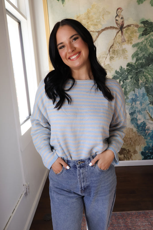 Blue Striped Sweater