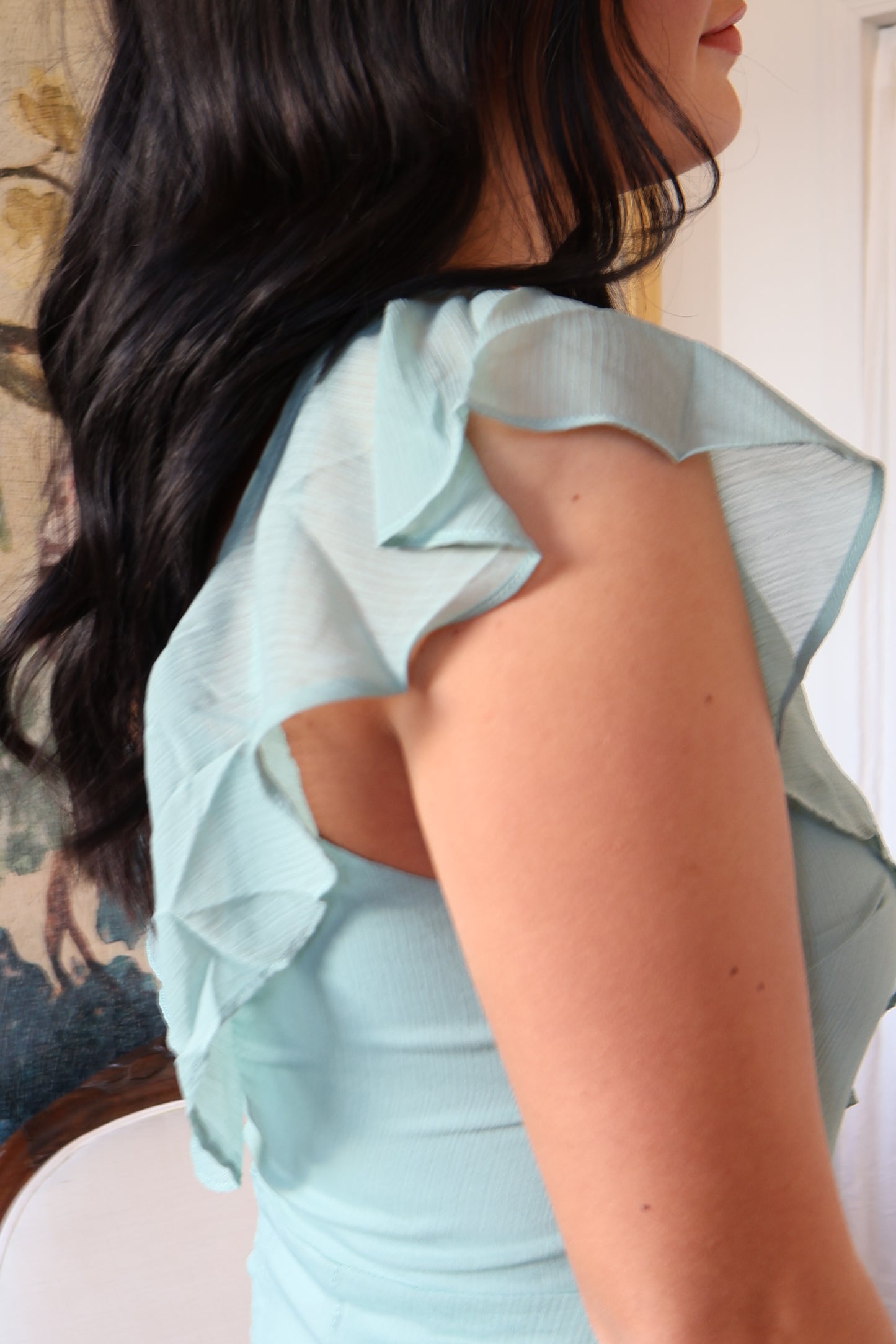 Sage Maxi Dress Sleeves