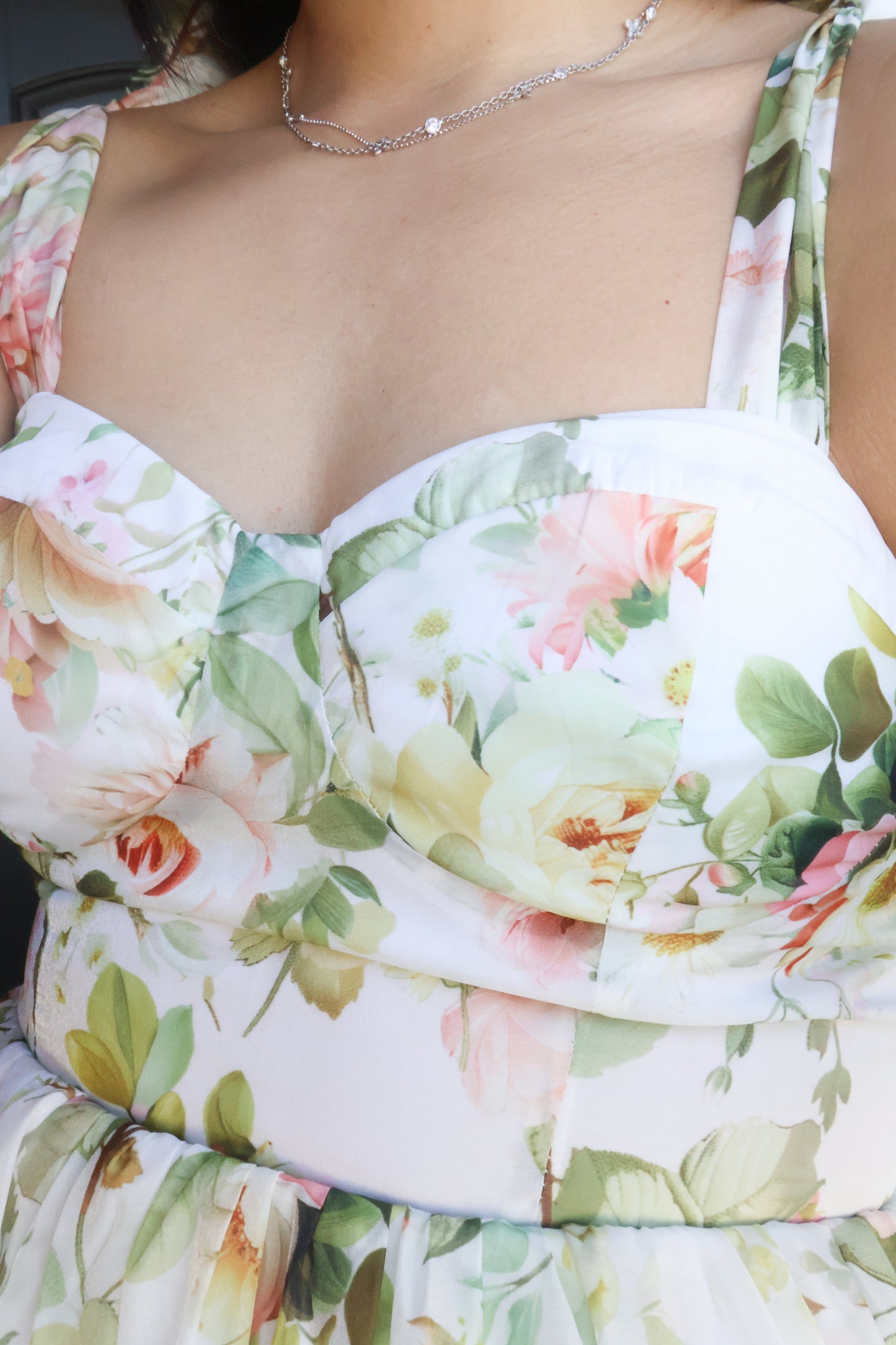 SECRET GARDEN FLORAL MIDI DRESS