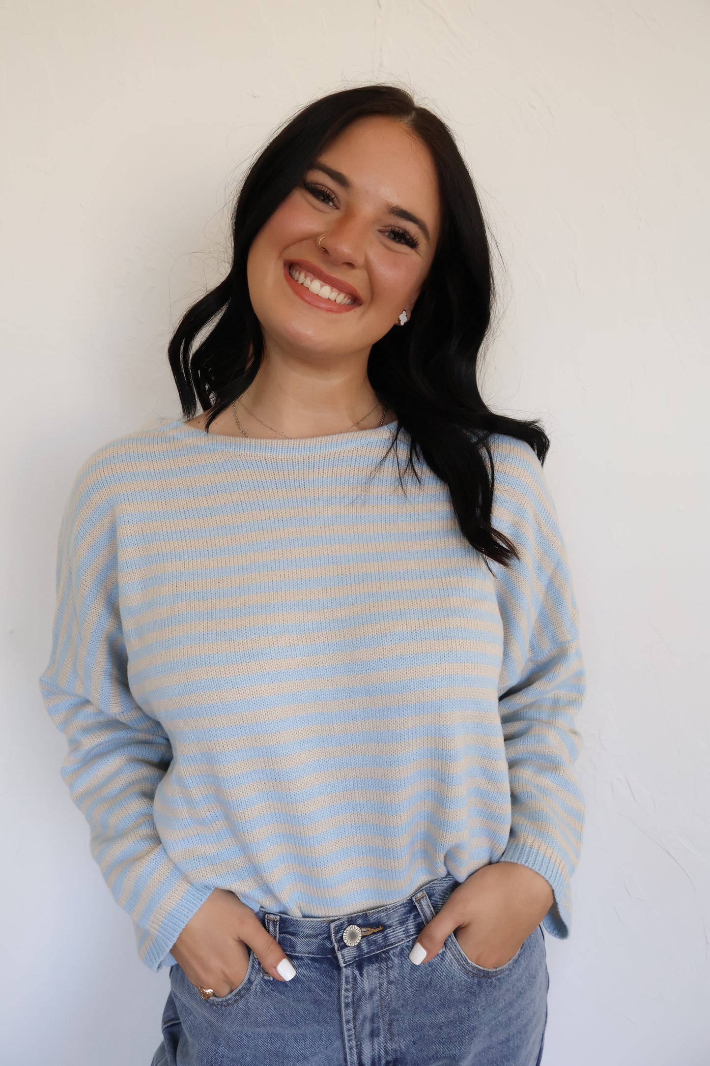 Stripped Blue Sweater
