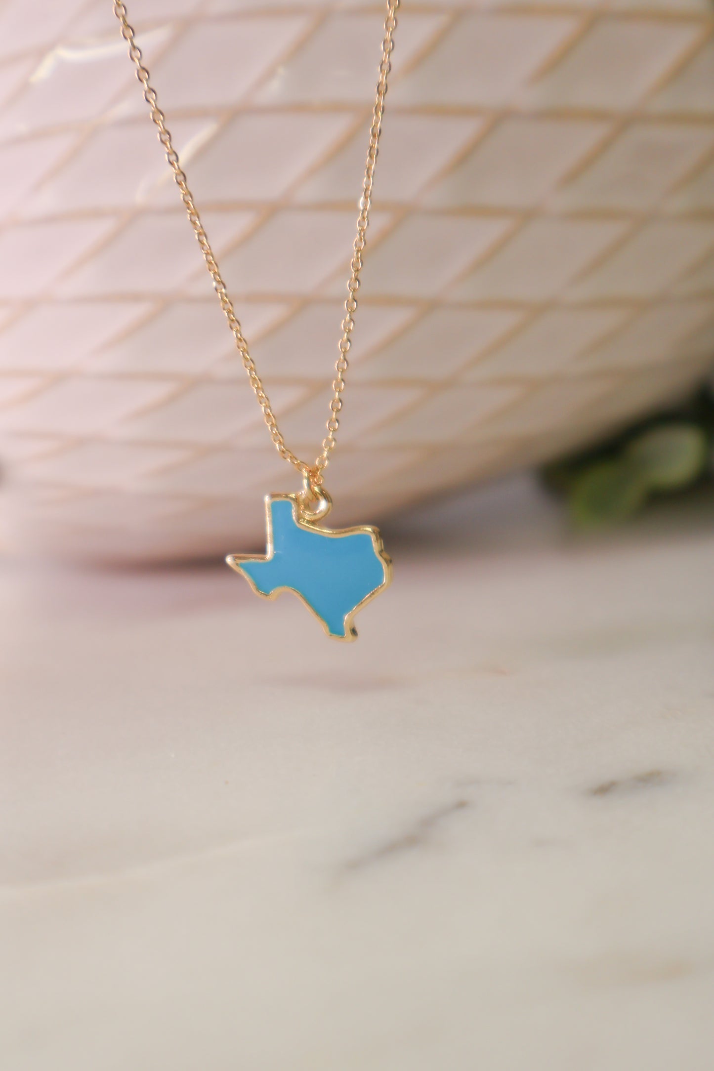 Skyline Blue & Gold Texas Necklace