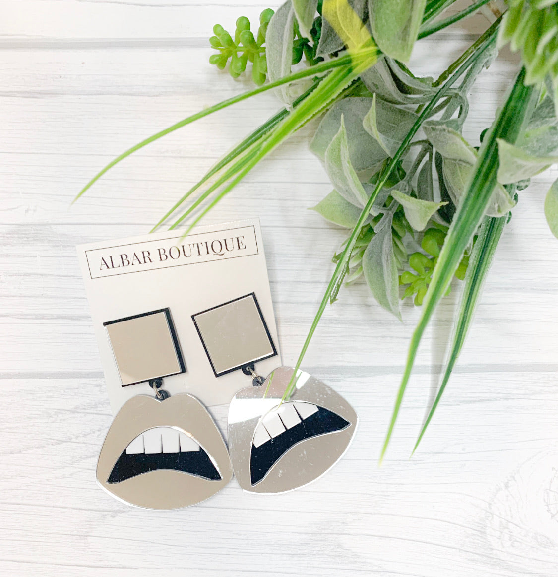 DISCO STATEMENT EARRINGS FLAT LAYOUT