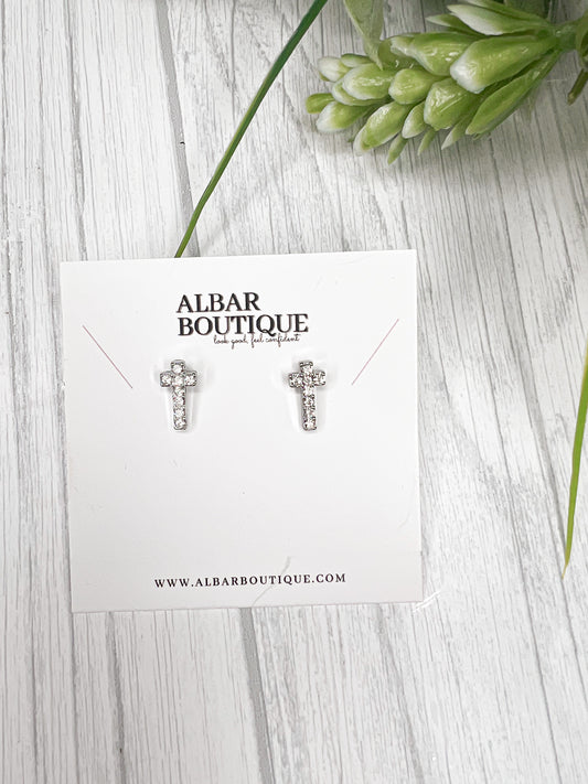 Mini Cross Earrings