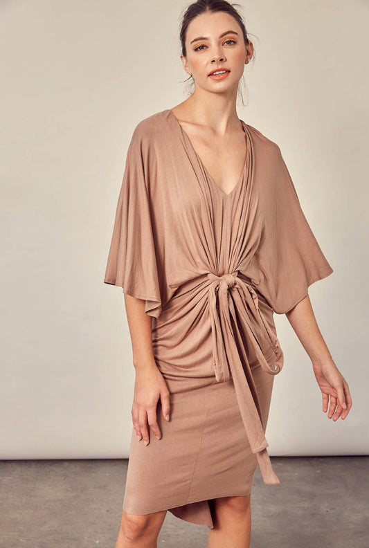 BLANCA KIMONO TIE DRESS