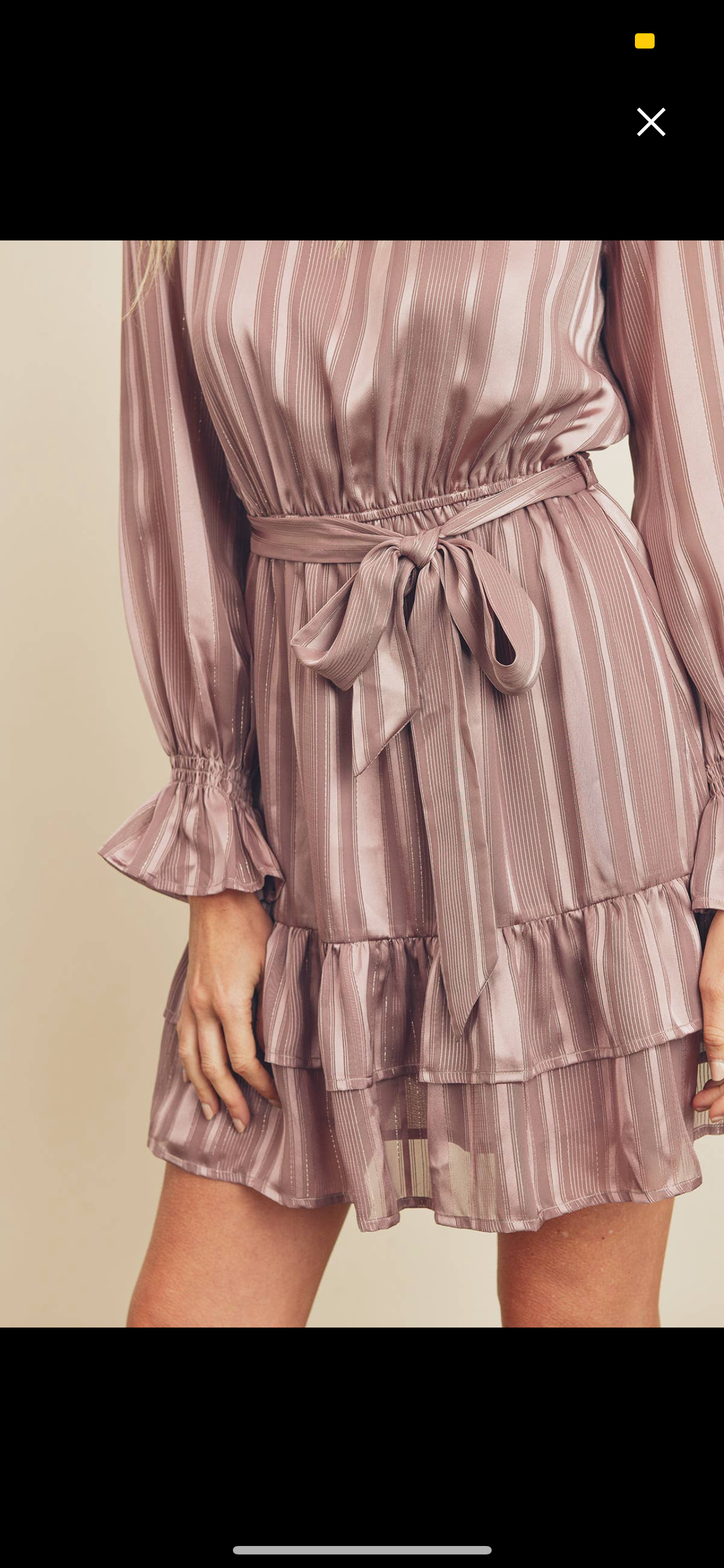 CHLOE SATIN RUFFLE DRESS