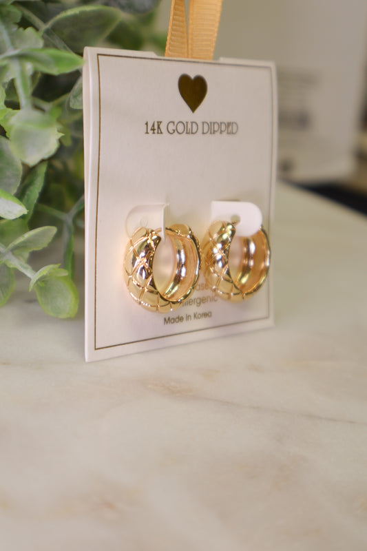 Golden Glow Mini Hoops
