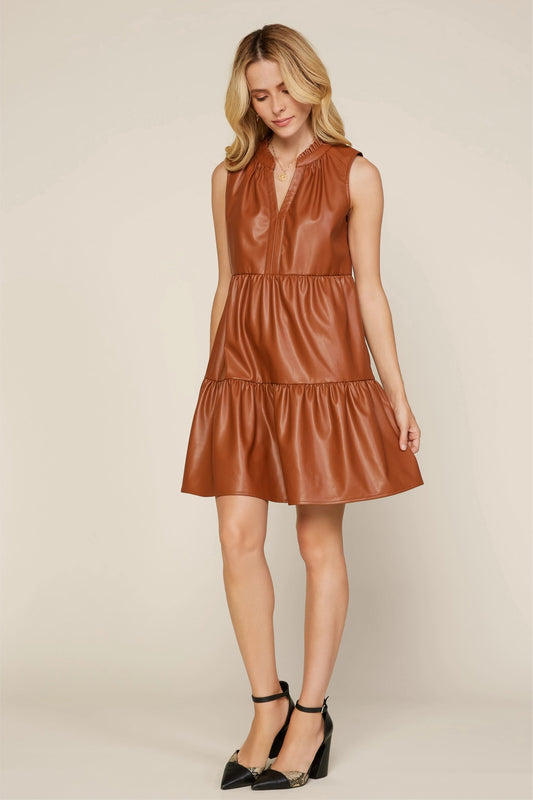 MELISSA LEATHER DRESS