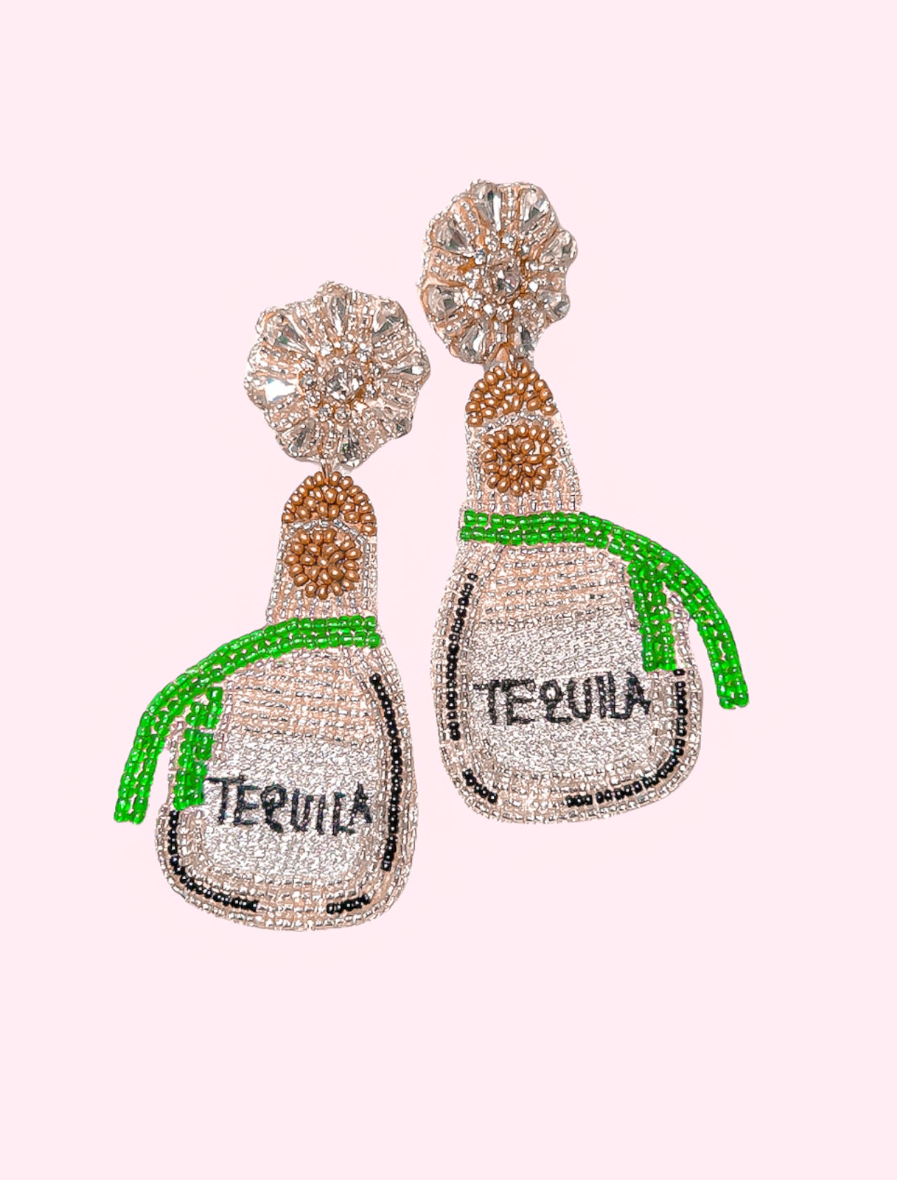 tequila beaded earrings